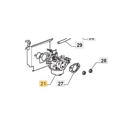 Carburatore motore tagliaerba rasaerba modelli 1430H 1436H 118550375/0 STIGA | NewgardenParts.com