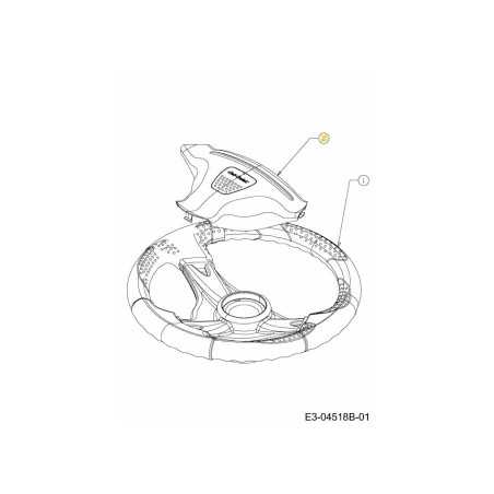 CUBIERTA DE VOLANTE 731-04532B ORIGINAL MTD | NewgardenParts.com