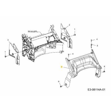 DEFLETTORE POSTERIORE 731-09345 ORIGINALE MTD | NewgardenParts.com