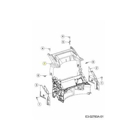 Abdeckung Heckklappe 731-10178 Original MTD | NewgardenParts.com