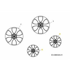 TAPA DE RUEDA 180MM WOLF 731-07928 ORIGINAL MTD