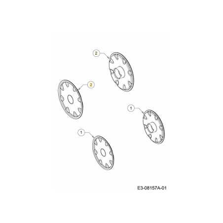 WHEEL CAP 200MM OYSTER GREY 731-09326 ORIGINAL MTD | NewgardenParts.com