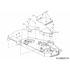 Abdeckung Mitte 50"/54" MASS 703-24565637 ORIGINAL MTD | NewgardenParts.com