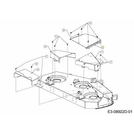 Abdeckung Mitte 50"/54" MASS 703-24565637 ORIGINAL MTD | NewgardenParts.com