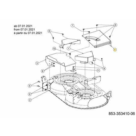 Abdeckung Mitteldeck 703-26951637 Original MTD | NewgardenParts.com