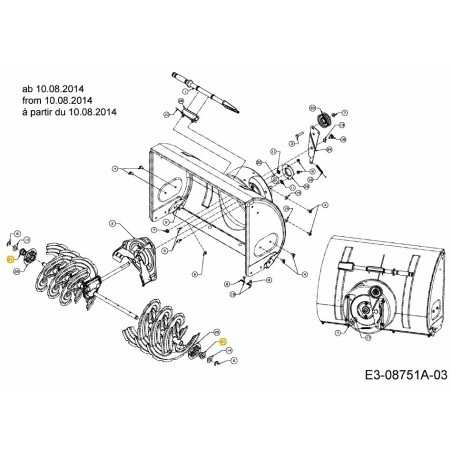 Palier à bride hexagonal 741-05041 d'origine MTD | NewgardenParts.com