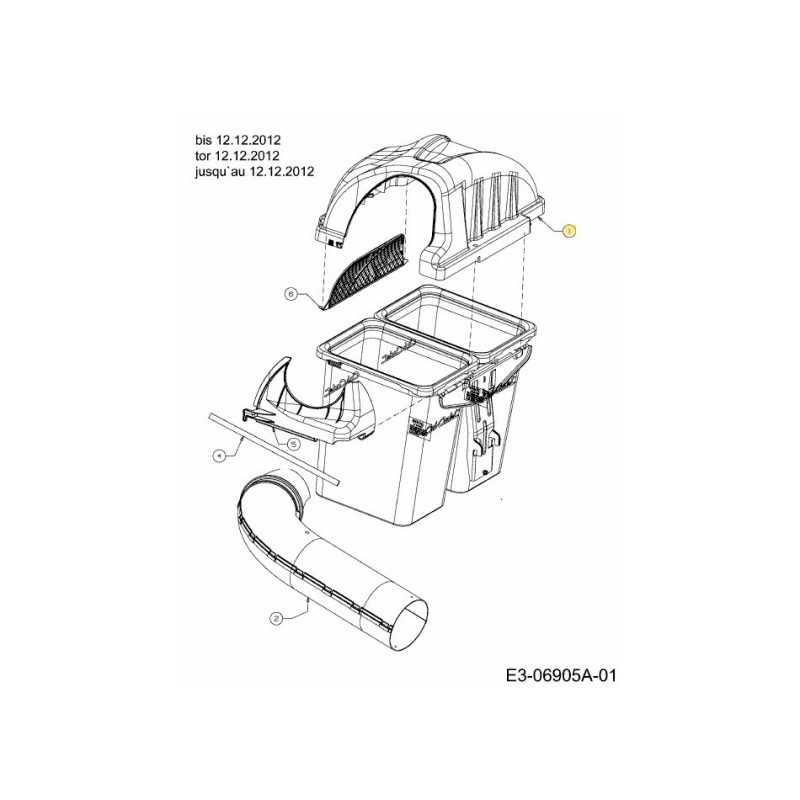 CVR ASM CTCHR GRASS DOUBLE BAG 631-04292 ORIGINALE MTD
