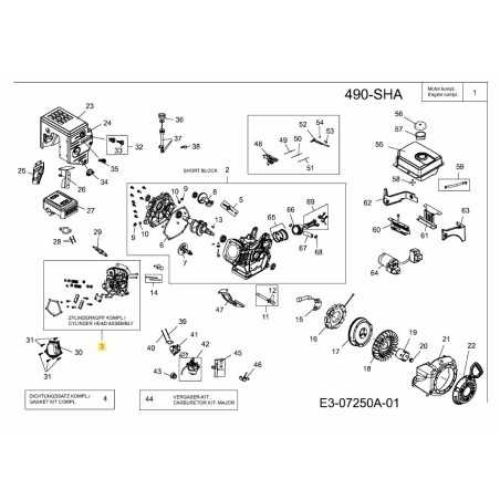 CYLINDER HEAD CPL. 751-11361A ORIGINAL MTD | NewgardenParts.com