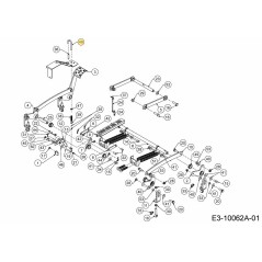 TIGE DE VERROUILLAGE DE PLATEAU 747-06701 ORIGINALE MTD