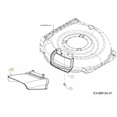 GOUTTIÈRE À ÉVACUATION LATÉRAL 21" 731-07486 ORIGINAL MTD | NewgardenParts.com
