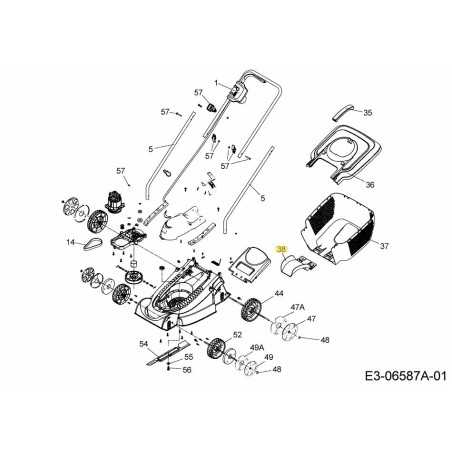 DEFLETTORE ERBA 092.48.944 ORIGINALE MTD | NewgardenParts.com