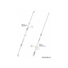CBL:SINGLE SPD:FWD 746-04728A ORIGINAL MTD | NewgardenParts.com
