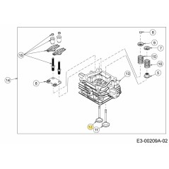 Soupape d'échappement 751-14100 d'origine MTD