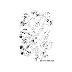 FASTENING SET AXLE 092.69.005 ORIGINAL MTD
