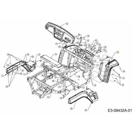 GUARDABARROS UV RH 731-06711A ORIGINAL MTD | NewgardenParts.com