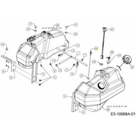 MONTAGGIO DEL RACCOLTO CARBURANTE 751-15336 ORIGINALE MTD | NewgardenParts.com