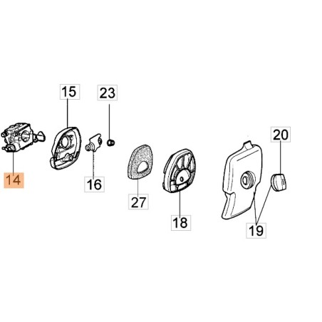 Carburatore motosega modelli 925 GS260 2318895CR OLEOMAC | NewgardenParts.com