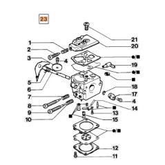Chainsaw carburettor models 931 932 2318610R OLEOMAC