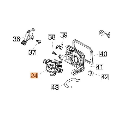 Carburatore motosega modelli GS650 GS651 2318061R OLEOMAC | NewgardenParts.com