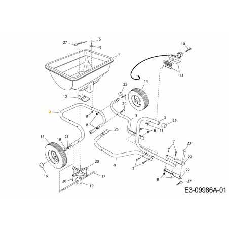 TUBO DEL TELAIO AF-49085 ORIGINALE MTD | NewgardenParts.com