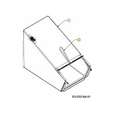 TELAIO-SACCO PORTAERBA 21" 747-04080A ORIGINALE MTD | NewgardenParts.com