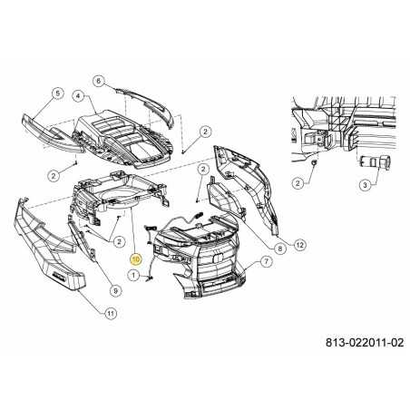 TELAIO-PLENUM/CAPPA STILE T 731-26195 ORIGINALE MTD | NewgardenParts.com