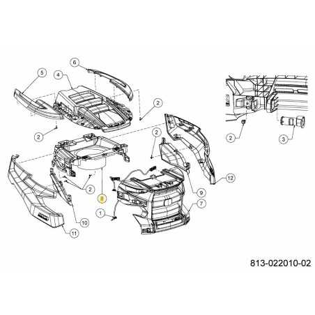 TELAIO-PLENUM/CAPPA STILE T 731-24597 ORIGINALE MTD | NewgardenParts.com