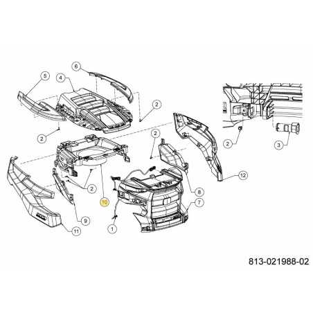 TELAIO-PLENUM/CAPPA STILE T 731-26194 ORIGINALE MTD | NewgardenParts.com