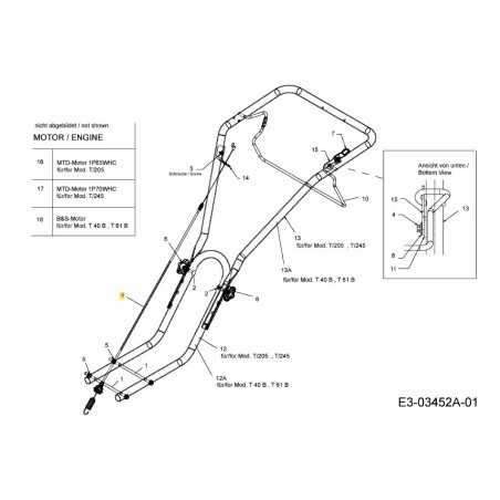 CABLE CLUTCH FORWARD 746-04626 ORIGINAL MTD | NewgardenParts.com