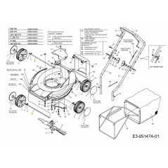 EJE DE RUEDA DELANTERA SG-2046810 ORIGINAL MTD
