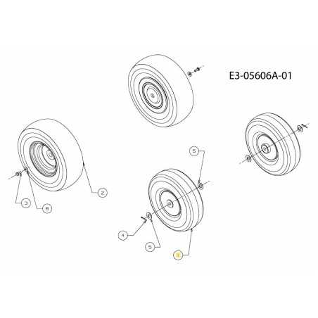 WHL ASM PLAS FRT MINI KENDA 634-04649 ORIGINALE MTD | NewgardenParts.com