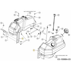 SUPPORT DE RÉSERVOIR DE CARBURANT 703-10595BCY ORIGINAL MTD | NewgardenParts.com