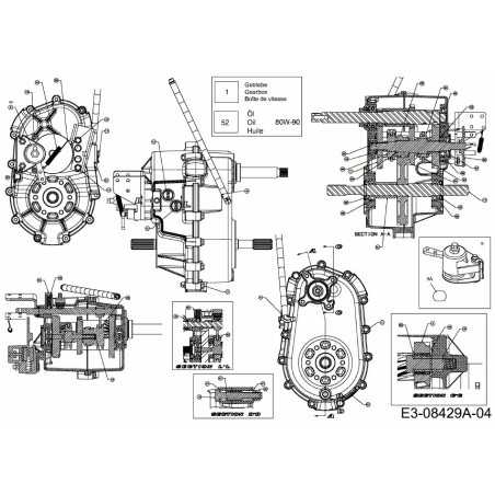 ENSEMBLE D'ENGRENAGES - BASSE VITESSE 617-04035 ORIGINAL MTD | NewgardenParts.com