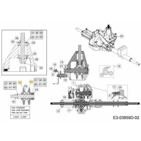 INGRANAGGIO CONICO 55T 717-04537 ORIGINALE MTD | NewgardenParts.com