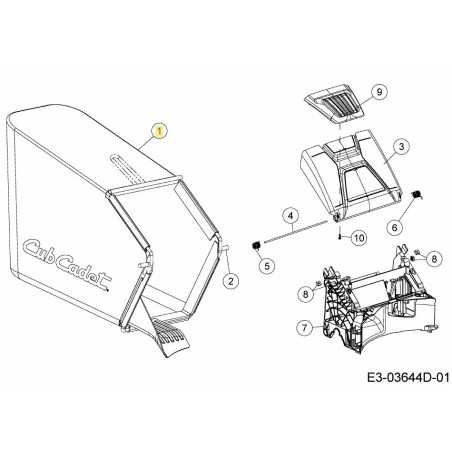 GRASSABG ASM:42/46CM:CUB:TNG 664-05368 ORIGINAL MTD | NewgardenParts.com