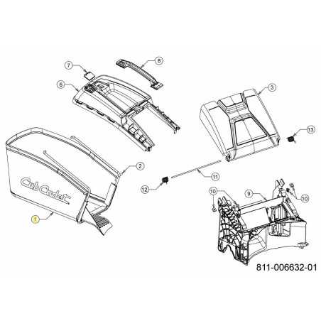SAC D'HERBE ASM:HRDTP:42/46/MRG: 664-05366 MONTÉ ORIGINAL | NewgardenParts.com
