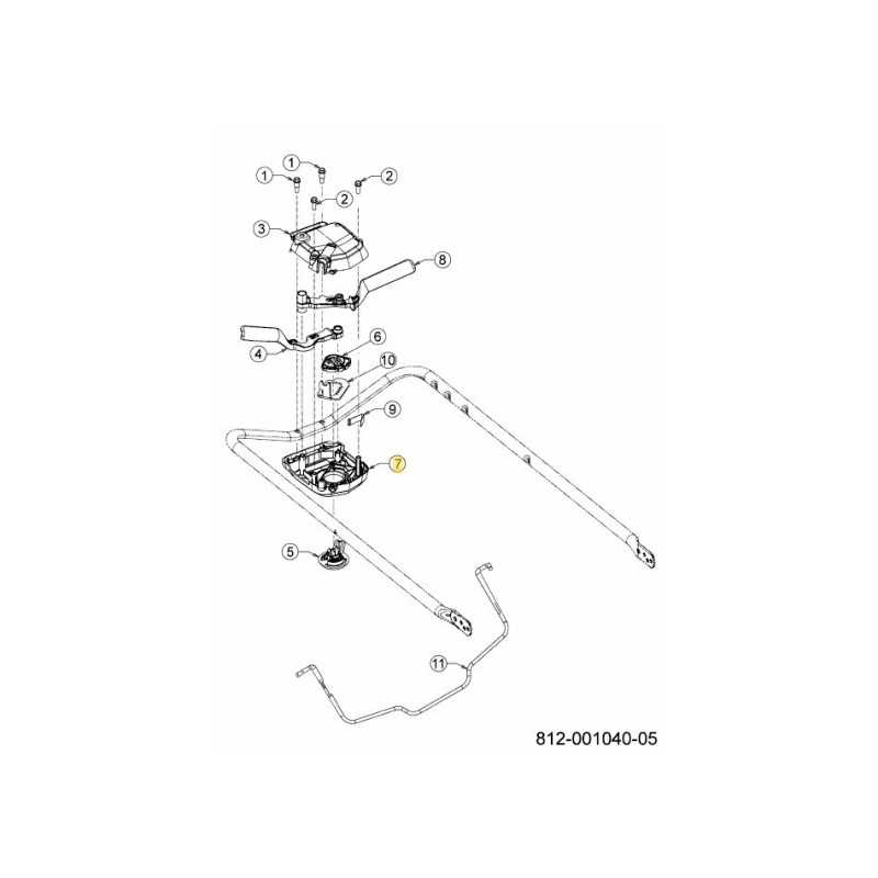 BOÎTIER DE COMMANDE SUPÉRIEURE 731-08750 ORIGINAL MTD
