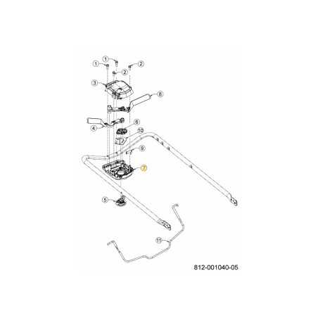 BOÎTIER DE COMMANDE SUPÉRIEURE 731-08750 ORIGINAL MTD | NewgardenParts.com