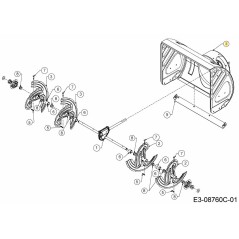 ALLOGGIAMENTO ASM COCLEA 26" 684-05208A-R ORIGINALE MTD | NewgardenParts.com
