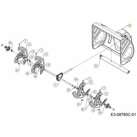 BOÎTIER DE TASSE ASM 26" 684-05208A-R ORIGINAL MTD | NewgardenParts.com