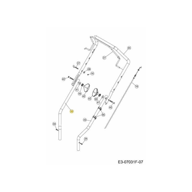 Tubo della maniglia destro 749-05518637 ORIGINALE MTD Tubo della maniglia destro 749-05518637 ORIGINALE MTD