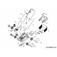 TUBO LATERAL PINTADO 092.48.939 ORIGINAL MTD