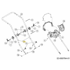 TUBO MANIGLIA 749-05134A-S ORIGINALE MTD | NewgardenParts.com