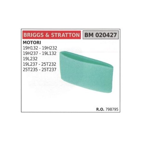 Prefiltro aria BRIGGS&STRATTON rasaerba tosaerba tagliaerba 19H132 | NewgardenParts.com