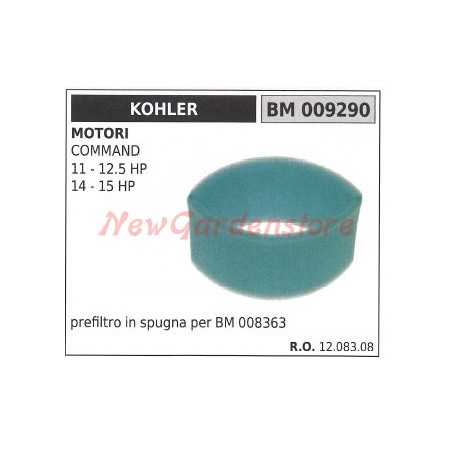 KOHLER Schwamm-Luftvorfilter Rasentraktor COMMAND 11 12,5 PS 009290 | NewgardenParts.com