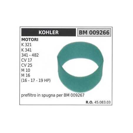 KOHLER Schwamm-Luftvorfilter Rasentraktor K 321 341 PS 17 25 009266 | NewgardenParts.com