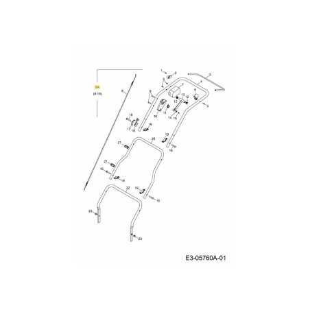 Boîtier avec fil Bowden 3635910 ORIGINAL MTD | NewgardenParts.com