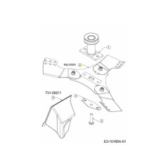 BLADE:CONN:TRIPLE BLADE:16.5 642-05081 ORIGINAL MTD | NewgardenParts.com