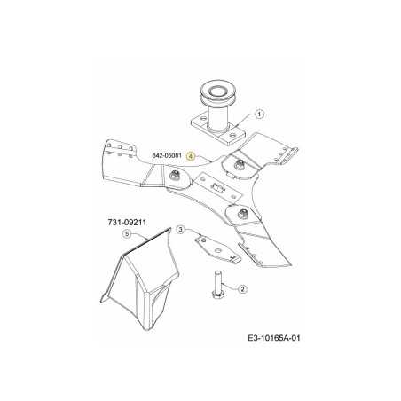 BLADE:CONN:TRIPLE BLADE:16.5 642-05081 ORIGINAL MTD | NewgardenParts.com