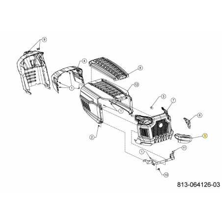 LENTILLE : PHARE DROIT 731-12657A ORIGINAL MTD | NewgardenParts.com